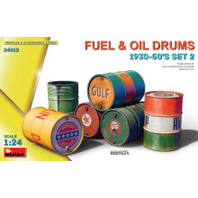MIN24012 - Miniart 1:24 - Fuel & Oil Drums, 1930-50's Set 2