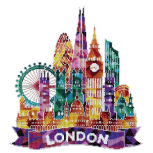 MINC66002 - Miniart Crafts - London Skyline Bead Embroidery Kit
