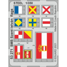 EDP53271 - Eduard Photoetch 1:350 - SMS Szent Istv n flags STEEL