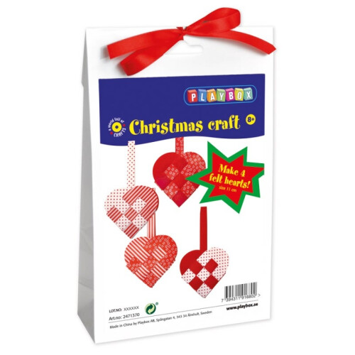 PBX2471370 - Playbox - Christmas Craft Felt Hearts