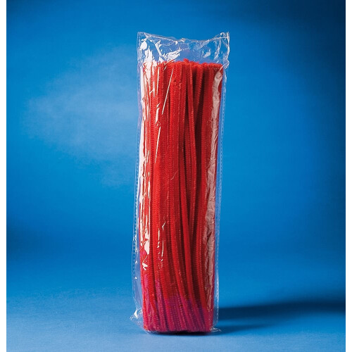 PBX2470048 - Playbox - Fluffy Chenille Red 30cm x 6mm 100 Pcs