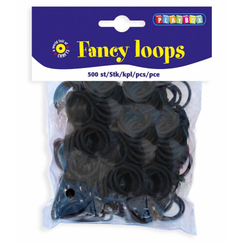 PBX2471086 - * Playbox - Loops (Loom Bands) - 500pcs black