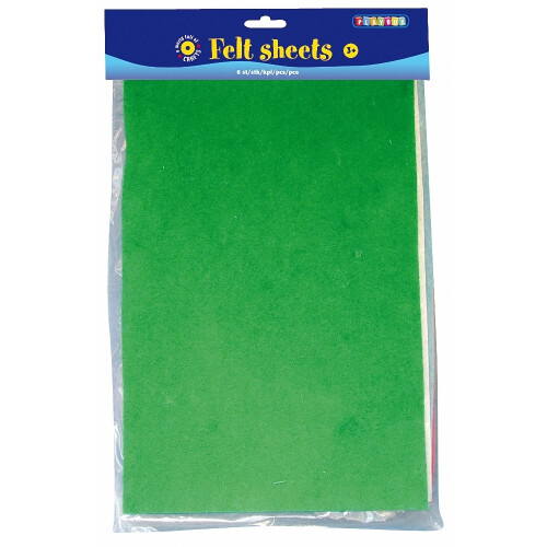 PBX2470037 - * Playbox - Felt sheets (8 col ours) - 8 sheets