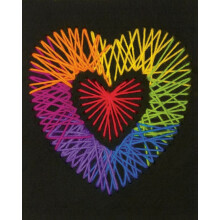 D72-74203 - * Dimensions Stitch Art - Felt Heart