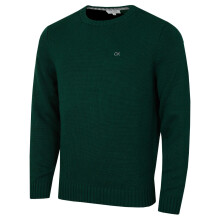 (XXXXL, Forest Green) Calvin Klein Mens 2026 Knit Campus Crew Neck Cotton CK Golf Sweater