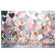 210x150 cm europeiske og amerikanske bakgrunner moteballong rose rosa hjerte banner fotografering bakgrunner, H