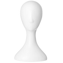 Abstracte mannequinhoofd van kunststof met een glad, kleurecht oppervlak, geschikt voor het presenteren van pruiken en haar, voor professioneel