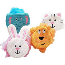 Paquete de 4 esponjas de lufa - Esponja de ducha, cepillo de malla, exfoliante corporal de lufa, regalo para niños de 2 a 14 años, juguete de