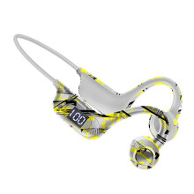Cuffie con archetto da collo a conduzione ossea Cterwk, wireless Bluetooth stereo, per sport, con display digitale a LED.