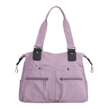 Jacenvly laptoprugzak, compatibel met een grote, opbergbare nylon reistas met meerdere vakken en een schoudertas.