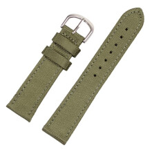 Grünes Uhrenarmband aus Segeltuch, 22 mm