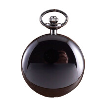 Montre de poche vintage brillante pour hommes et femmes, mouvement à quartz fluide avec chaîne, design unisexe minimaliste