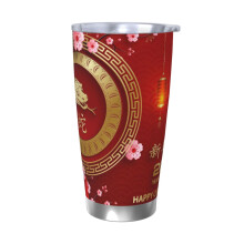 Bliain na Nathair2025Bliain Nua na Síne faoi Mhaise Daoibh2025Cupán Tumbler Cruach Dhosmálta20ozMug Caife Taistil Inaistrithe le Clúdaigh