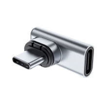 Adaptador magnético USB C Conector tipo C de 24 pines Convertidor de carga rápida PD de 40 Gb/s y 100 W para 3