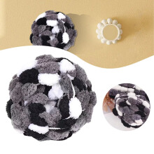 Flauschiges, samtiges, plüschiges und voluminöses Chenille-Garn-Bundle zum Häkeln – Weiches Knäuel, Farbe Pomp A Doodle Pom Garn
