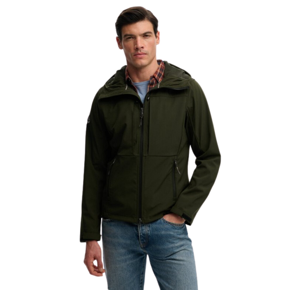 Superdry (Xl, Black) Mens Trekker Hooded Softshell Jacket