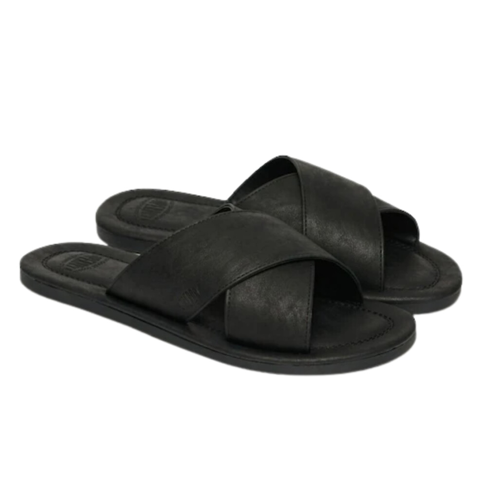 Superdry Men's Black Vintage Cross Strap Sliders - Image 5