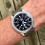Correa de reloj de lona verde de 22 mm 5