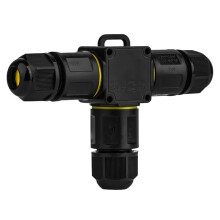 IP68 Screwless Lever Waterproof Outdoor T Shape 3P Junction Box 3Way 4-11mm 450V24A CE Electrical Quick Release Cable