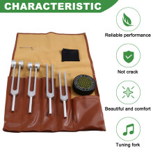 Tuning Forks for Healing Set 128Hz, 136.1Hz, 256Hz, 384Hz & Activator for Healing , Sound Therapy , Keep Body A