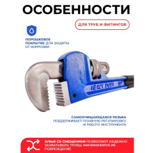 Heavy Duty Plumbers Pipe Wrench, 14" Heat Treated Adjustable Straight Pipe Plumbing Wrench with Soft Grip