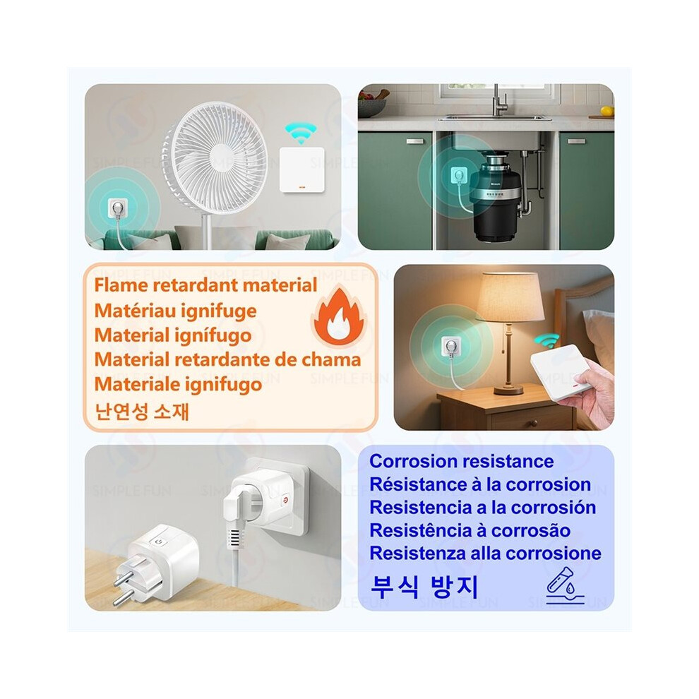 Wireless Socket Remote Control EU Plug 220V 16A Wireless Wall ...