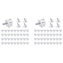 40 Pieces 3 mm Shelf Pins Clear Support Pegs Cabinet Shelf Pegs Clips Shelf Support Holder Pegs for Kitchen Furniture