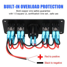 Woltomierz Cyfrowy LED 12-24 V, Sterowanie Obwodem, Panel Przełączników Samochodowych, Podwójne Gniazdo USB