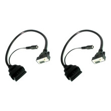 2X OBD2 15PIN to 16pin for Launch X431 OBD Cable Adapter Conversion Auto Diag Main Cable Car Tools 15 PIN 16-Pin
