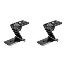 2X Support de Téléphone Pliable Rapide en Forme de Z, Plaque de Montage pour Support de Téléphone, Support Inclinable, Trépied, Accessoires pour
