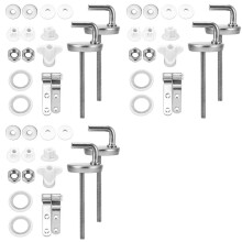6X Toilet Hinges Universal Top Fix Hinge Stainless Steel Replacement Toilet Parts
