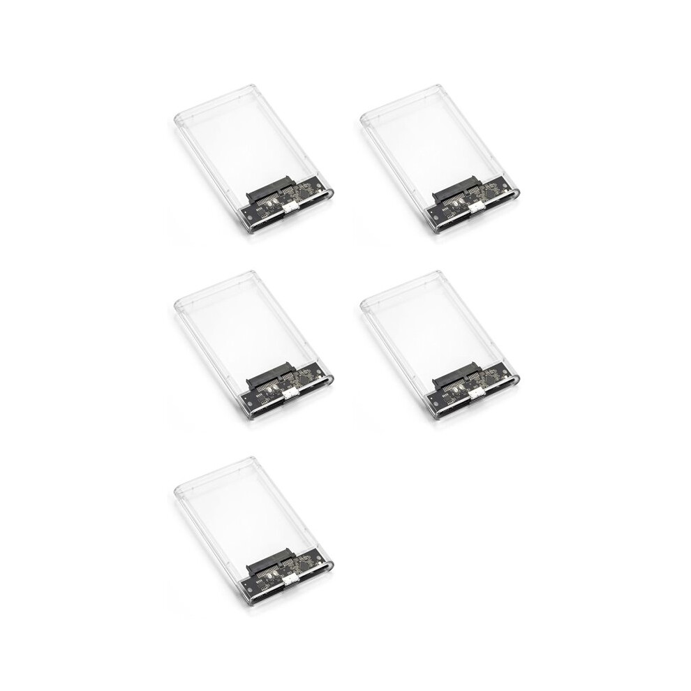 Photos - Drive Case 5X USB 3.0 External Hard Drive Enclosure 2.5 Inch SSD External Hard  HDD Enclosure Clear Harddisk Boxs