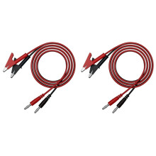 2 Satz 4-mm-Bananenstecker auf Krokodilklemme mit 15-A-Hochstrom-Testleitung Aus Reinem Kupfer, Geregelter -Stromversorgungsausgang