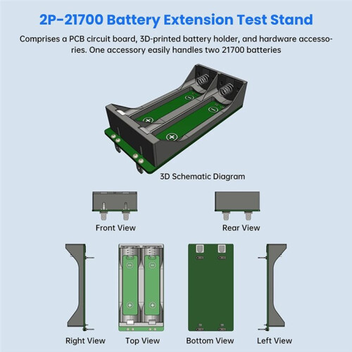 4CH Battery Capacity Tester LCD Display MAh Lithium Digital Battery Detection Module for Battery Testing 18650/21700 2