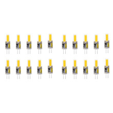 20 PièCes G4 LED COB Lampe 3W Ampoule Bougies Remplacent 30W 40W HalogèNe pour Lustre Projecteur, AC DC12V Blanc Chaud