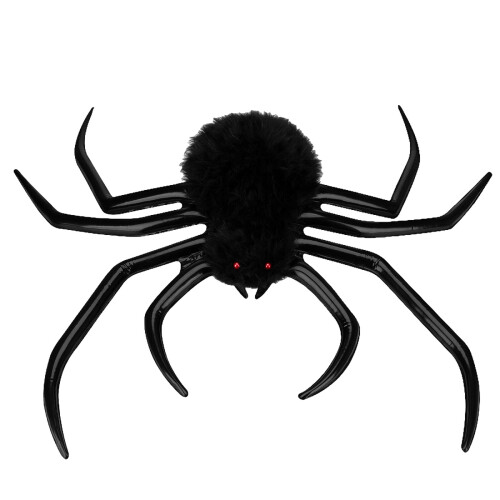 Αστεία Halloween Φουσκωτά Εξωτερικά Διακοσμητικά Τριχωτά Μαύρα Σέρνεται Τρομακτικό