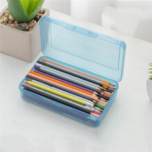 Boîte à crayons VALSEEL en plastique transparent, grande capacité, couvercle à fermeture hermétique, empilable, organisateur de rangement