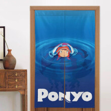 Ponyo ajtófüggöny ajtóhoz, mintás sötétítő függöny, szobaelválasztó függöny, gobelin lakberendezés, 34" széles x 56" hosszú