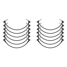 Gitarren-Patchkabel, Gitarren-Effektpedalkabel, Schwarz, 12Er-Pack 30 cm