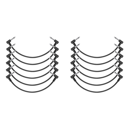 Guitar Patch Cable Guitar Effect Pedal Cables,Black 12 Pack 30cm