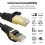 Καλώδιο Simyoung3FT CAT7, 10Gb, 600MHz, Διπλής Θωράκισης, Επιχρυσωμένο RJ45, για Μόντεμ Ρουτερ 4