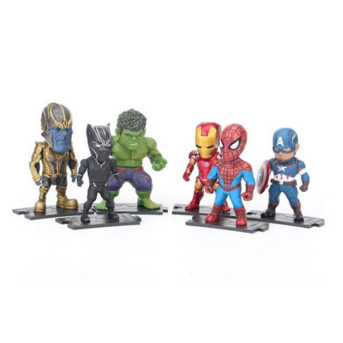 6er-Pack Marvel Avengers Heldenfiguren, 7-8 cm 2