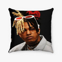Taie d'oreiller personnalisée AIVO XXXTentacion Rapper, en polyester filé carré, coussin décoratif pour lit, canapé ou fauteuil, décoration