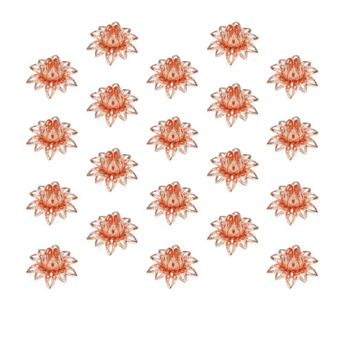 Eease20PCS Αξεσουάρ DIY Χάντρες Lotus Καπέλα Λουλουδιών Κρεμαστά Γούρια Κοίλα Αποστάτες 1