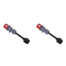 2X 5pin CEE Adapter for Model S 3 X Y Gen 2 Ev Charger Universal Mobile Connector 32A Red Adapter