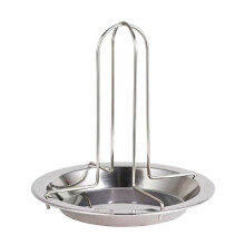 Shinycome kyllingholder vertikal stekerist kylling stekerist panne for grillovn BBQ