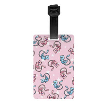 Roztomilý Mewtwo Pokemon Batožinová visačka na kufor Dekorácie Dodávky Darček Ženy Muži Chlapci Dievča Oceľová slučka s krytom na