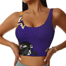 YBR_Ravens Dam Sportväst Navelexponerad T-shirt Yoga Löpning Fitness Fotbollslagslogotyp För Basebollfans Gåvor