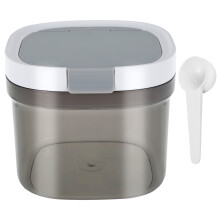 FUYGRCJ Koffiebus 800ml/1300ml, luchtdichte, stapelbare koffiebewaarcontainer met lepel, ruimtebesparende voedselpot voor thuis