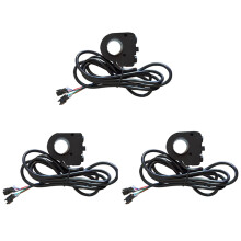 3 Stück 165 cm 3-in-1 E-Bike Wasserdichter Schalter Elektrofahrrad Roller Licht Scheinwerfer Lautsprecher Knopf
